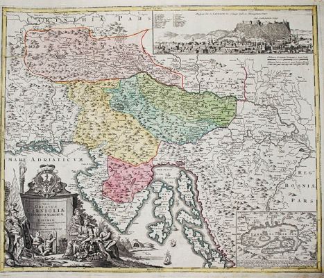 Valvazorjeva karta Istre in okolice