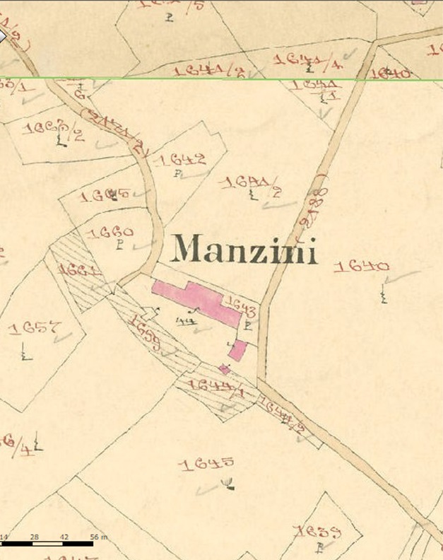 Vila Manzini na Franciscejskem katastru