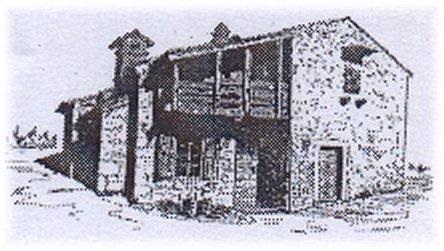 Slika hise z gankom v preteklosti