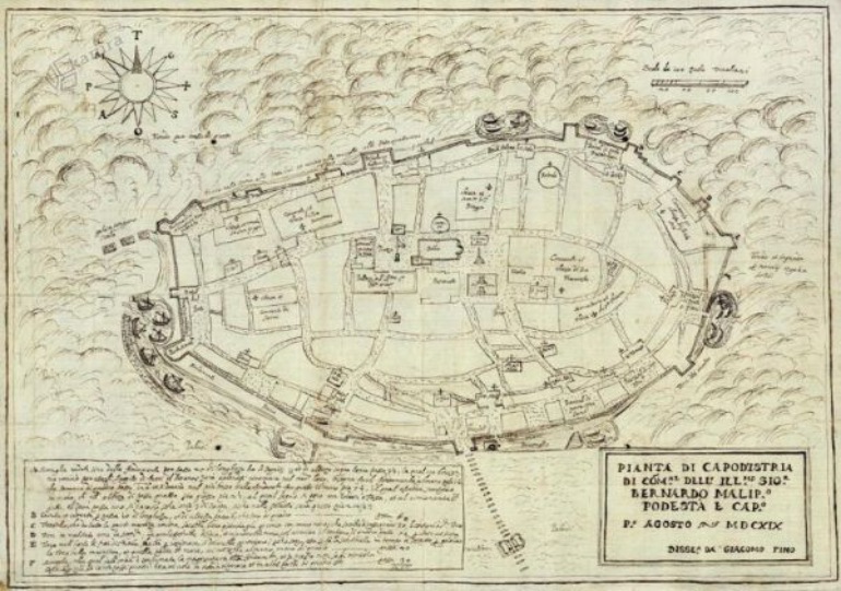 Načrt mesta Koper iz leta 1619